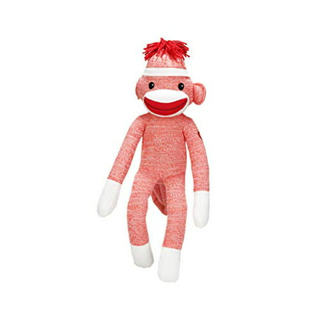 Teens Plushland Adorable Sock Monkey New Curioso Brown Babies The Original Traditional Hand Knitted Stuffed Animal Toy Gift-for Kids Girls and Boys Baby Doll Present Puppet 6 Inches 